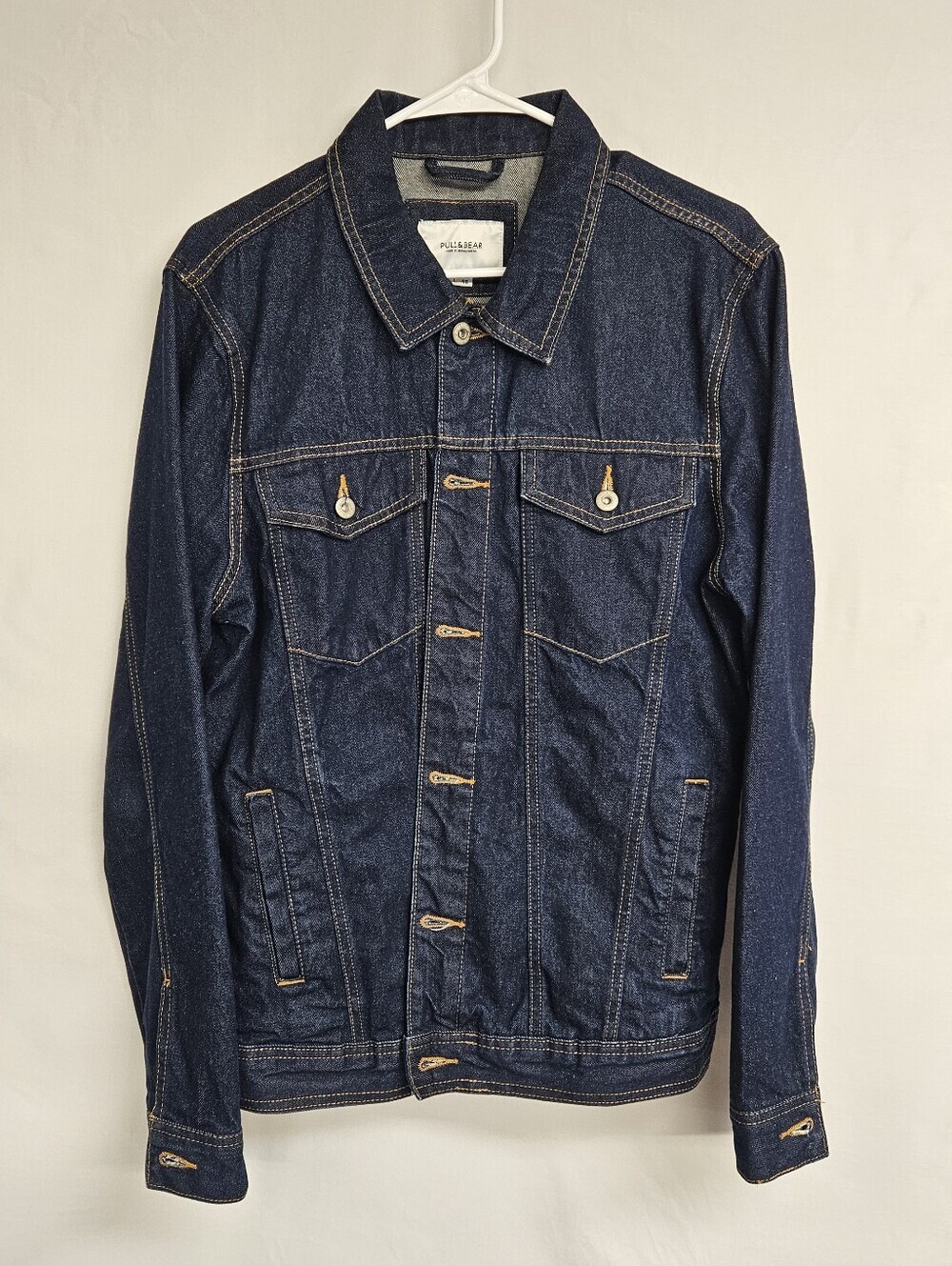 Pull & Bear Blue Denim Trucker Jacket Size Large